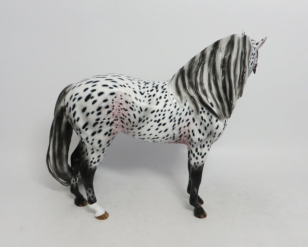 FRIGHT NIGHT-OOAK LOUD LEOPARD APPALOOSA ANDALUSIAN MODEL HORSE MM 2018