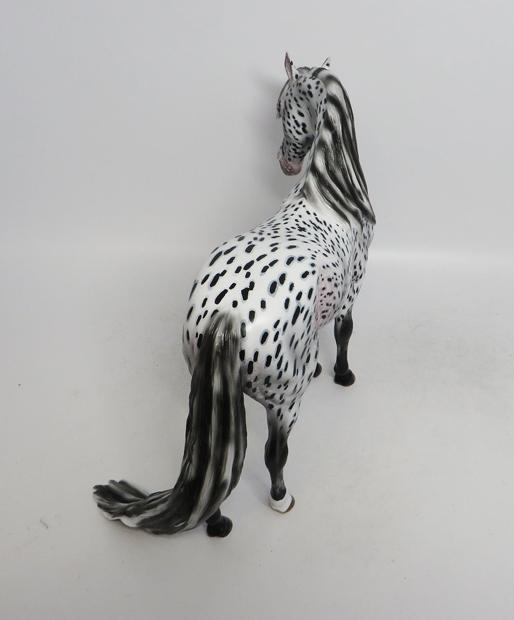 FRIGHT NIGHT-OOAK LOUD LEOPARD APPALOOSA ANDALUSIAN MODEL HORSE MM 2018