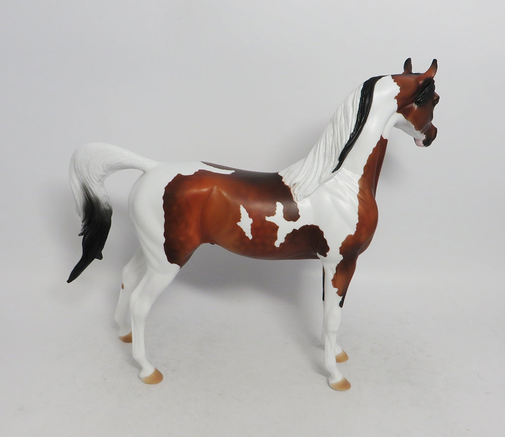 HANNIBAL-LE-3 DAPPLE BAY PINTO ARABIAN MODEL HORSE 2018