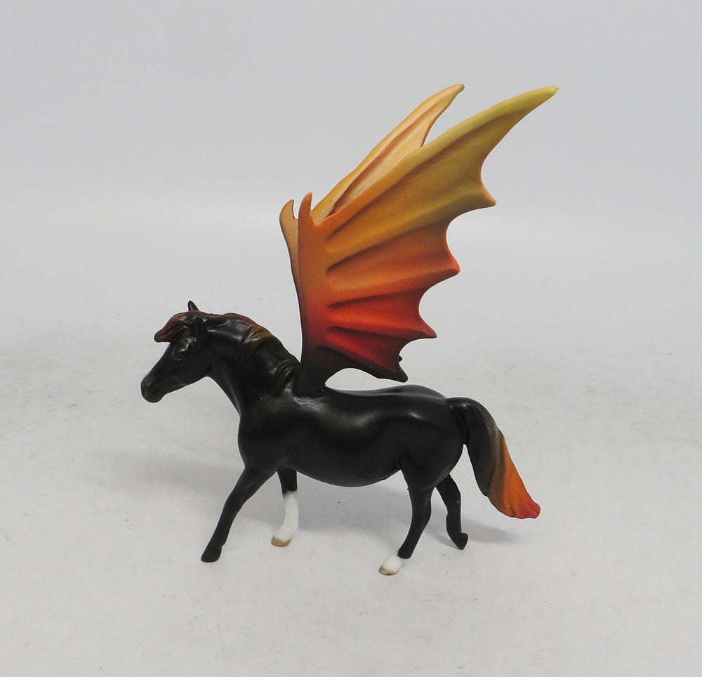 FIREBALL- OOAK BAT CHIP PONY DECORATOR MODEL HORSE 2018