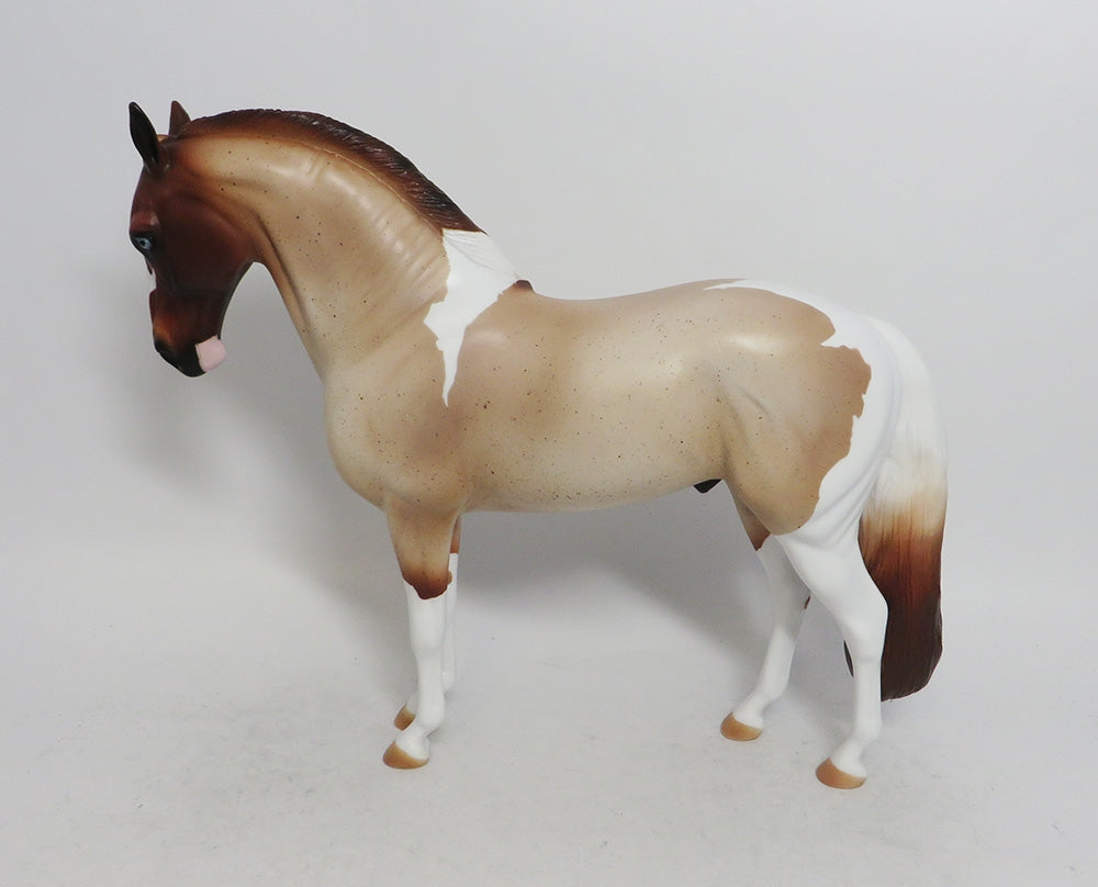 HEY BOO-TIFUL-OOAK RED ROAN PINTO ANDALUSIAN MODEL HORSE MM 2018