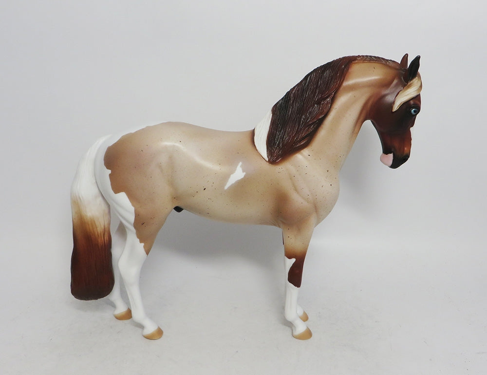 HEY BOO-TIFUL-OOAK RED ROAN PINTO ANDALUSIAN MODEL HORSE MM 2018