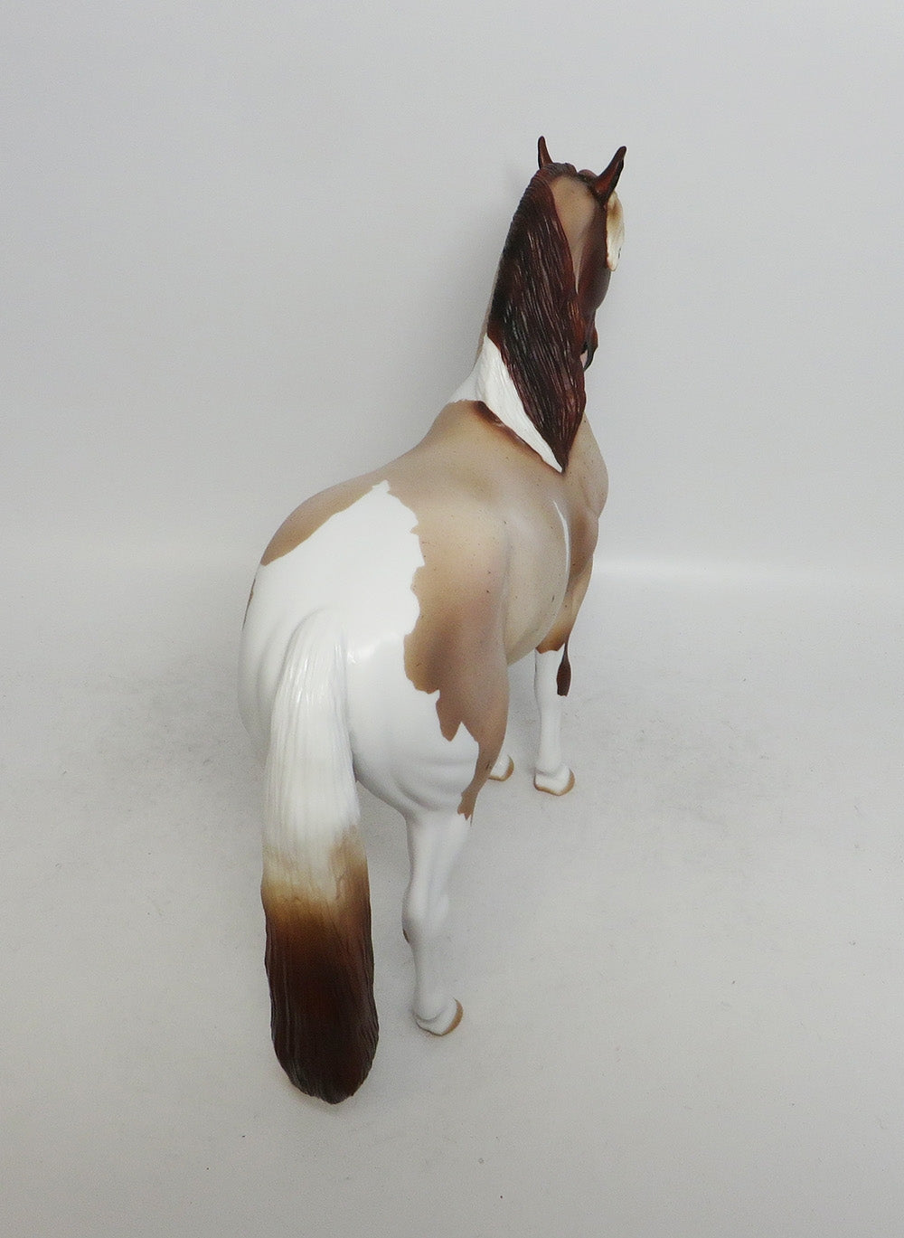 HEY BOO-TIFUL-OOAK RED ROAN PINTO ANDALUSIAN MODEL HORSE MM 2018