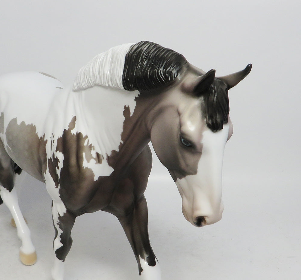 MOONLIGHT MADNESS-OOAK DAPPLE ROSE GREY IRISH DRAFT MODEL HORSE MM 2018