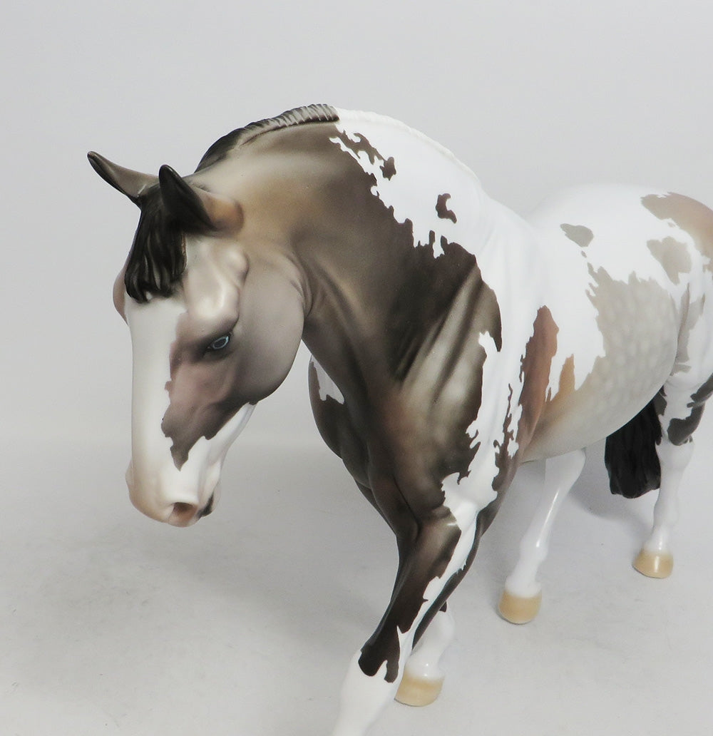 MOONLIGHT MADNESS-OOAK DAPPLE ROSE GREY IRISH DRAFT MODEL HORSE MM 2018