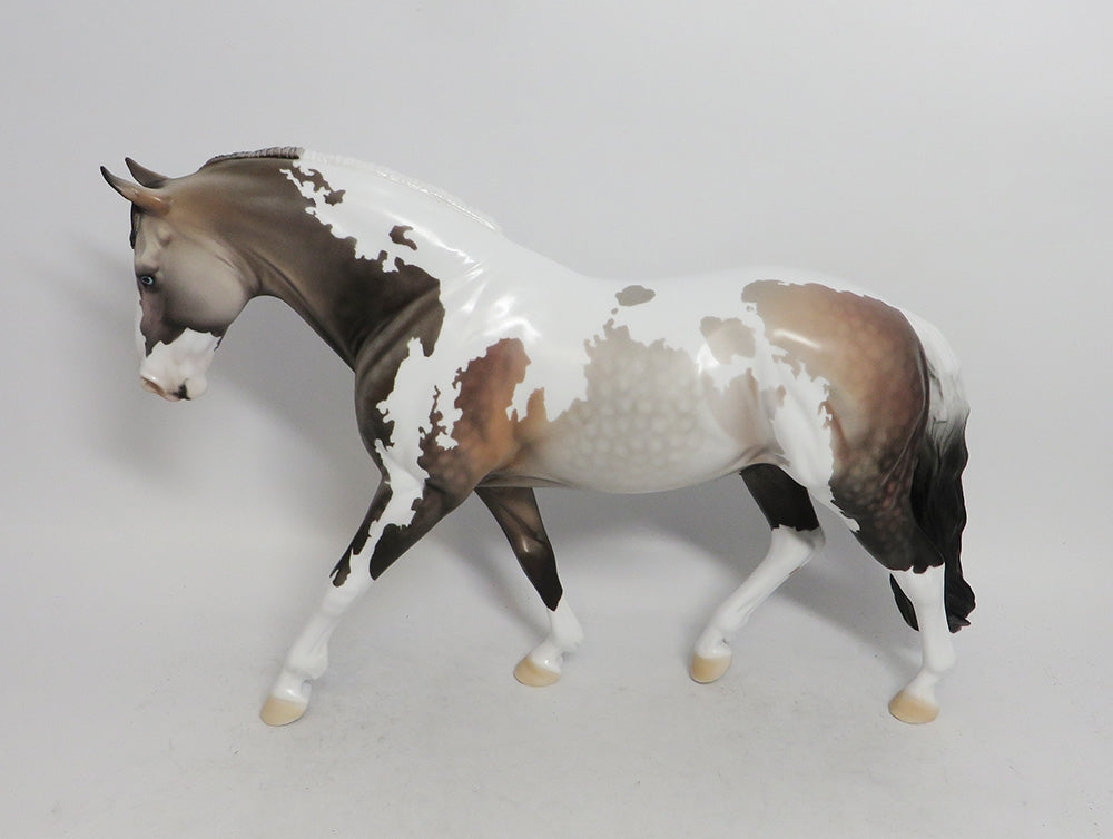 MOONLIGHT MADNESS-OOAK DAPPLE ROSE GREY IRISH DRAFT MODEL HORSE MM 2018