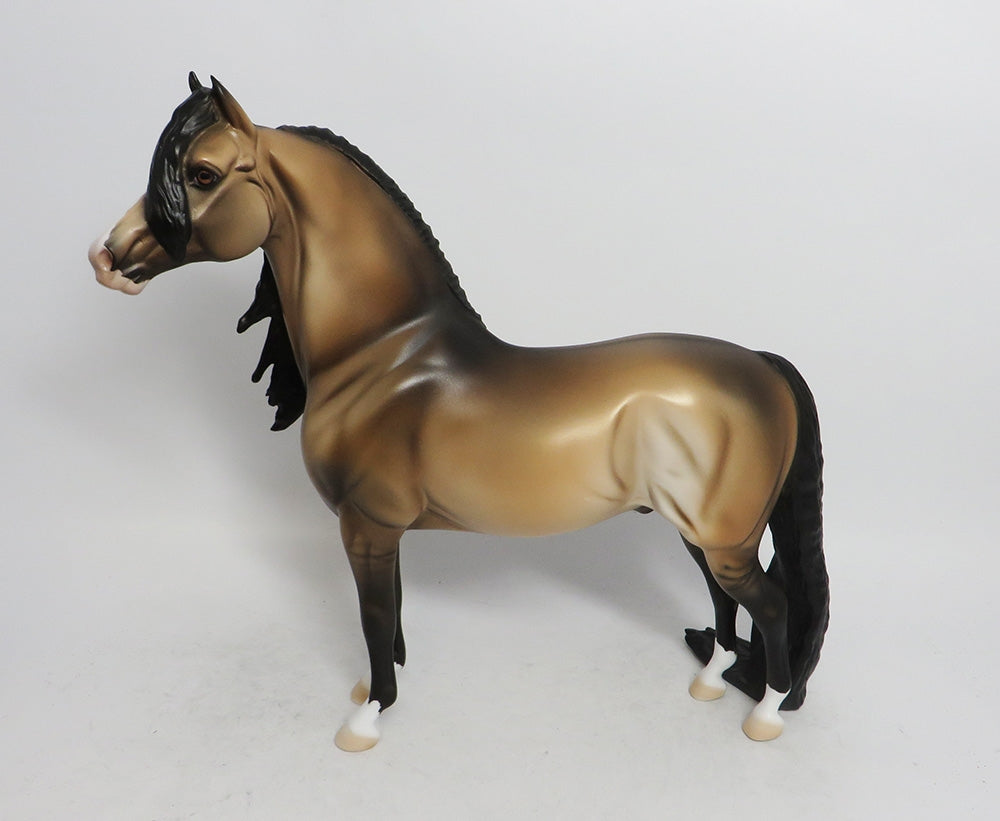 BARLEY- OOAK MORGAN BUCKSKIN MODEL HORSE 2018