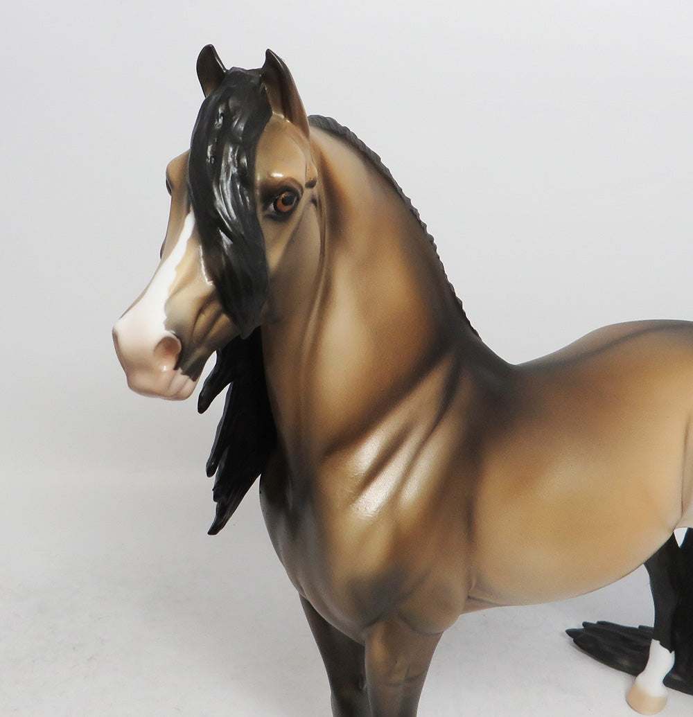 BARLEY- OOAK MORGAN BUCKSKIN MODEL HORSE 2018