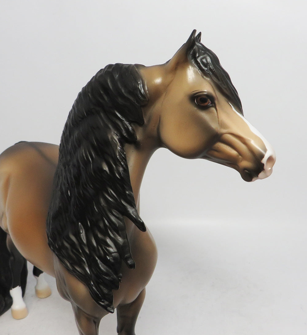 BARLEY- OOAK MORGAN BUCKSKIN MODEL HORSE 2018