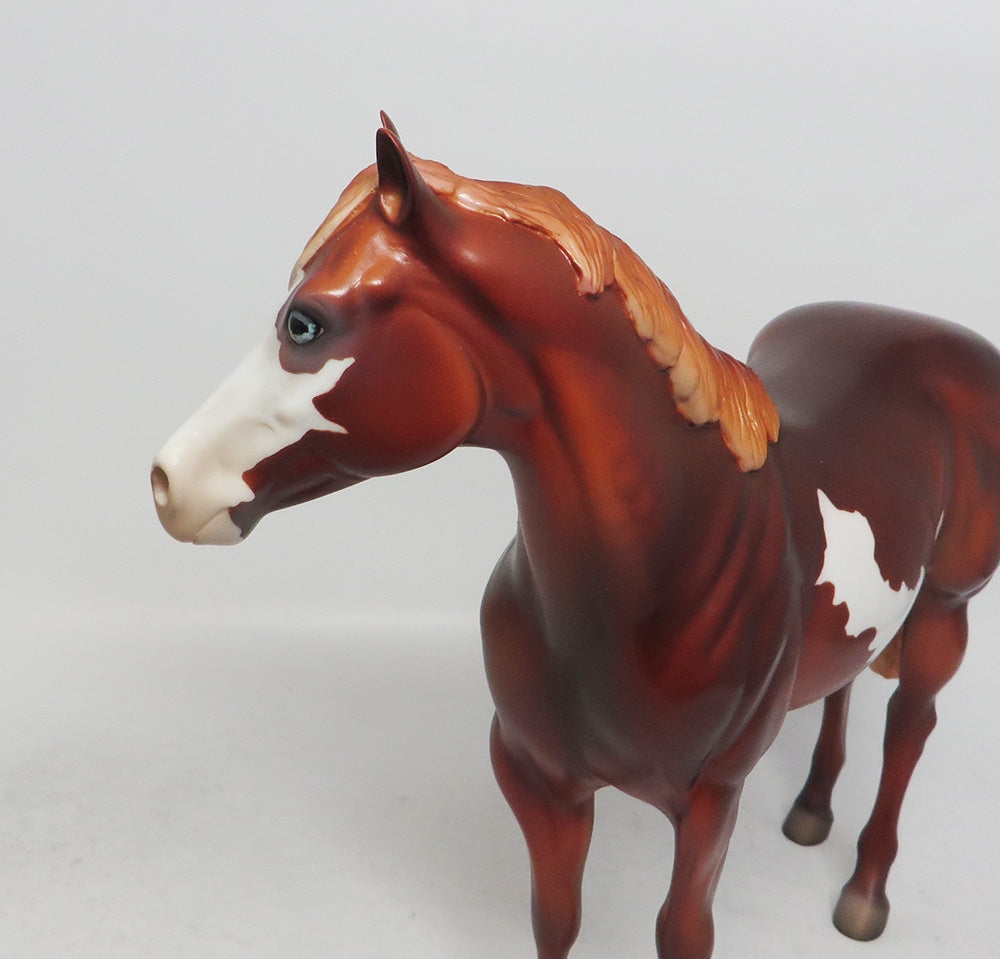 ROBIN- OOAK CHESTNUT ISH CUSTOM MODEL HORSE 2018