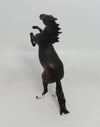 WAKANDA- OOAK REARING PEBBLE BROWN MODEL HORSE 2018