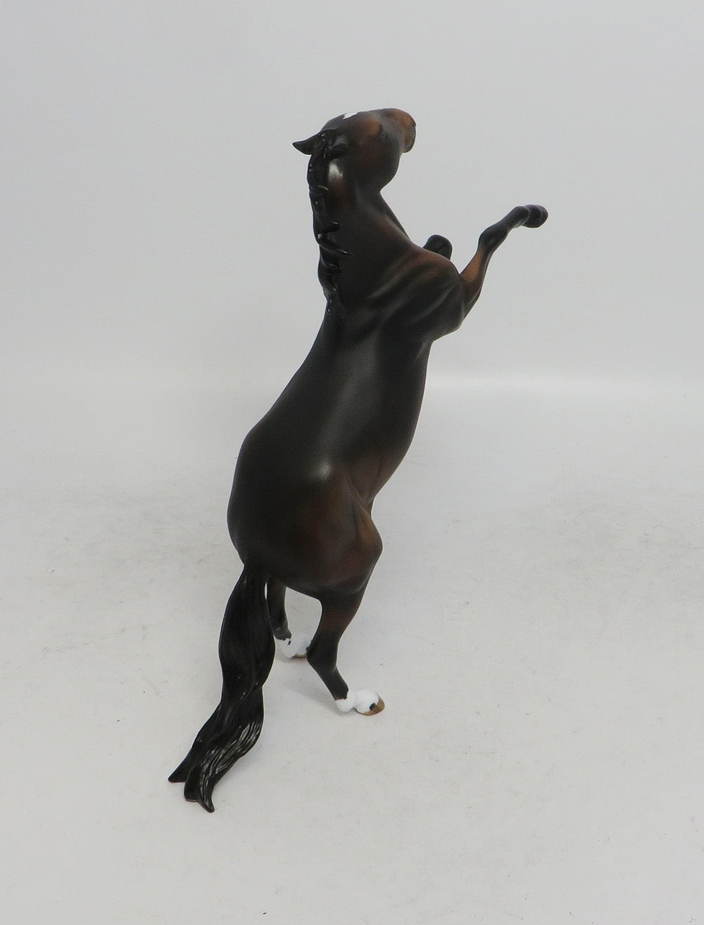 WAKANDA- OOAK REARING PEBBLE BROWN MODEL HORSE 2018