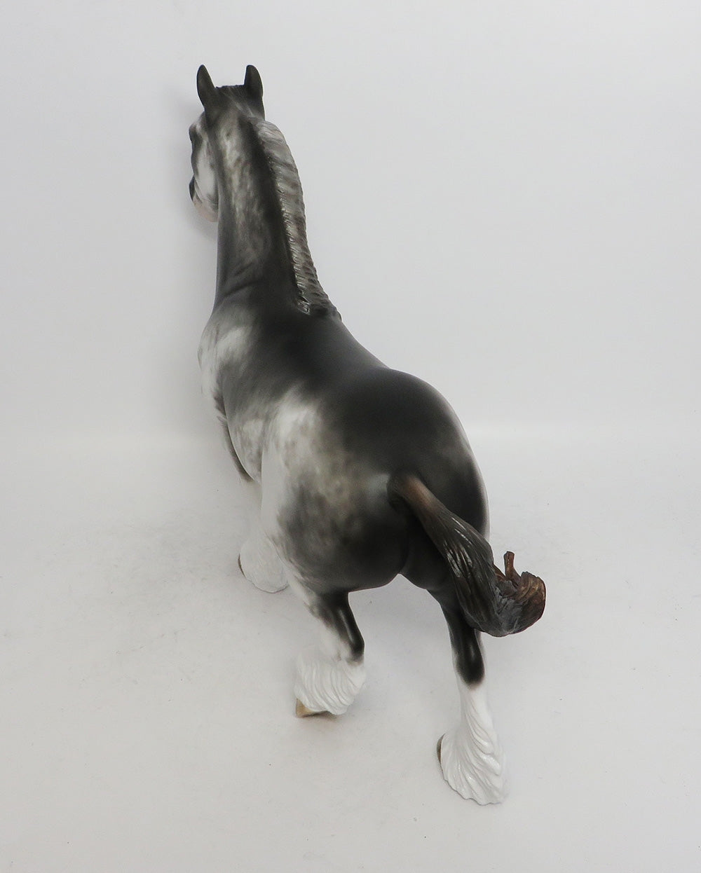 MAN SIMMONS-OOAK SABINO TROTTING DRAFTER MODEL HORSE 11/2/18