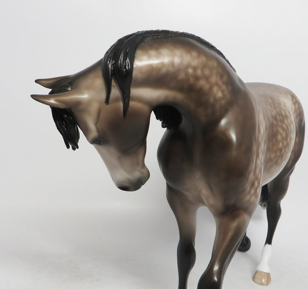 CRUIKSHANK-OOAK DAPPLE ROSE GREY THOROUGHBRED MODEL HORSE BY SHERYL LEISURE 11/2/18
