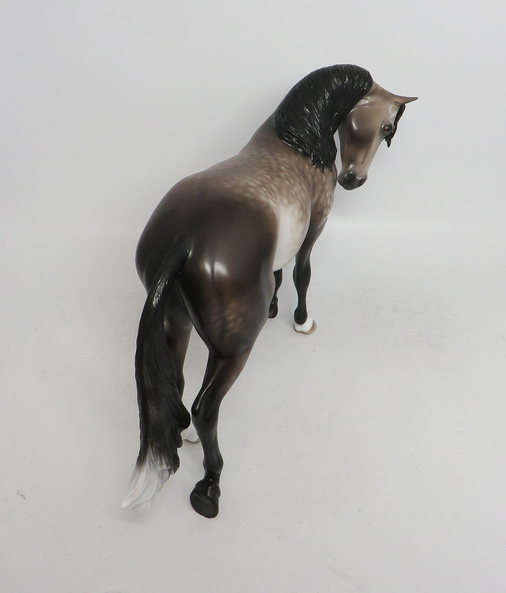 CRUIKSHANK-OOAK DAPPLE ROSE GREY THOROUGHBRED MODEL HORSE BY SHERYL LEISURE 11/2/18