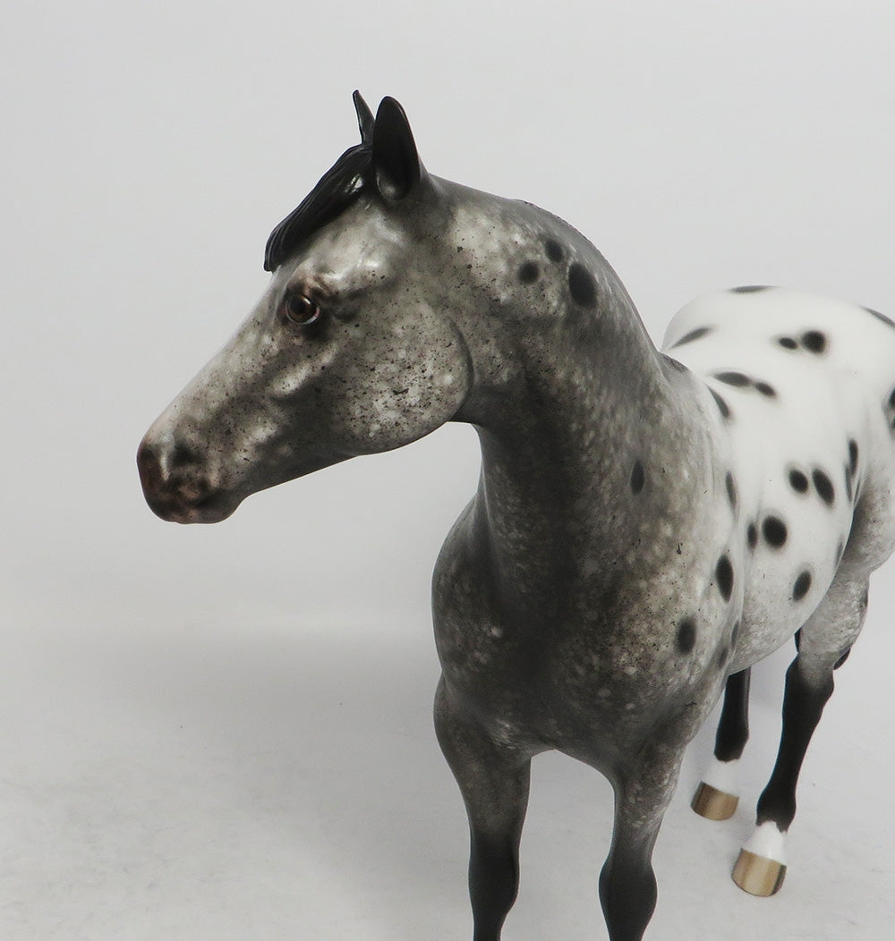ANDIRON-OOAK APPALOOSA ISH MODEL HORSE BY SHERYL LEISURE 11/2/18