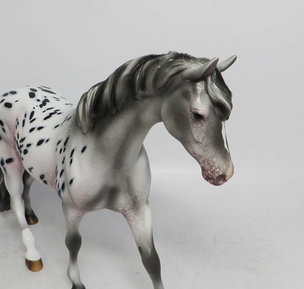 LOTS O SPOTS-OOAK LOUD APPALOOSA PONY MODEL HORSE 11/7/18