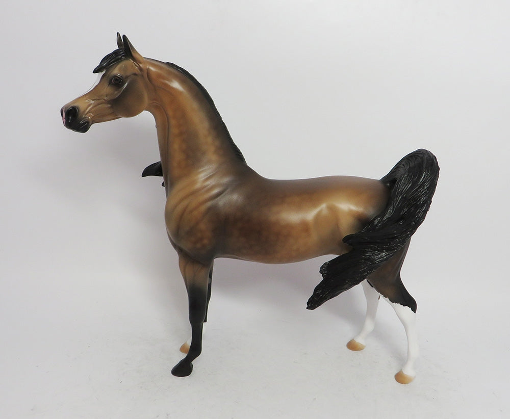 HAPPY DANCE-OOAK DAPPLE BAY ARABIAN MODEL HORSE 11/8/18