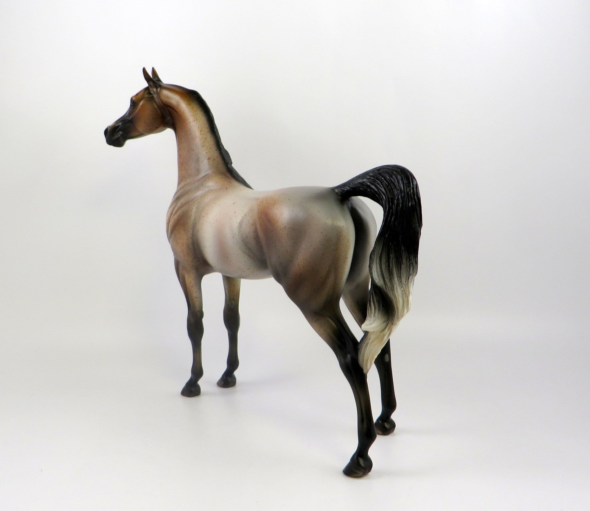 WIDO-OOAK BAY ROAN ARABIAN MODEL HORSE EQ 19