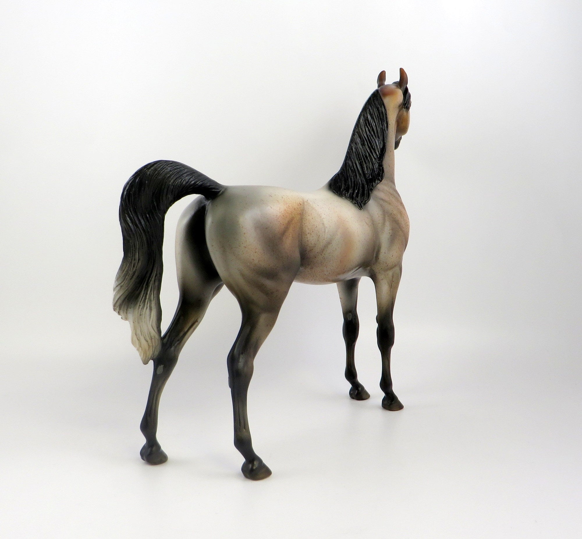 WIDO-OOAK BAY ROAN ARABIAN MODEL HORSE EQ 19