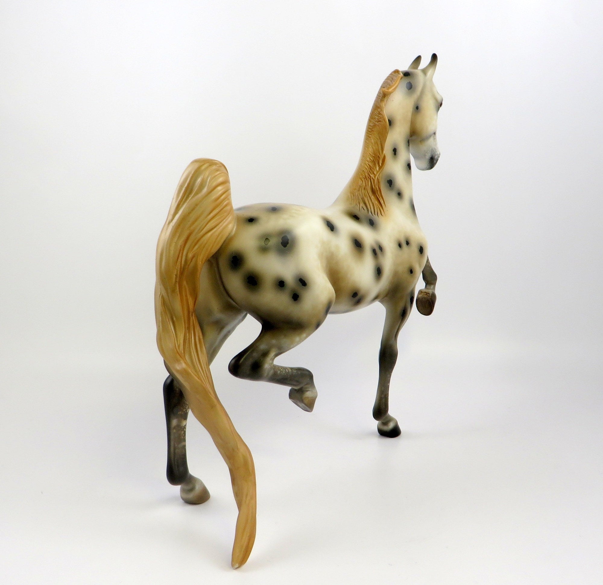 OURE-OOAK CHESTNUT APPALOOSA SADDLEBRED MODEL HORSE EQ 19