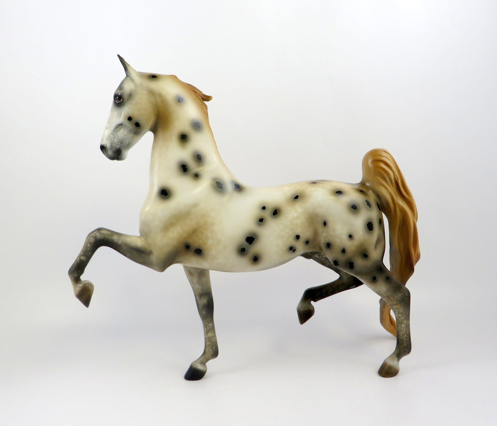 OURE-OOAK CHESTNUT APPALOOSA SADDLEBRED MODEL HORSE EQ 19