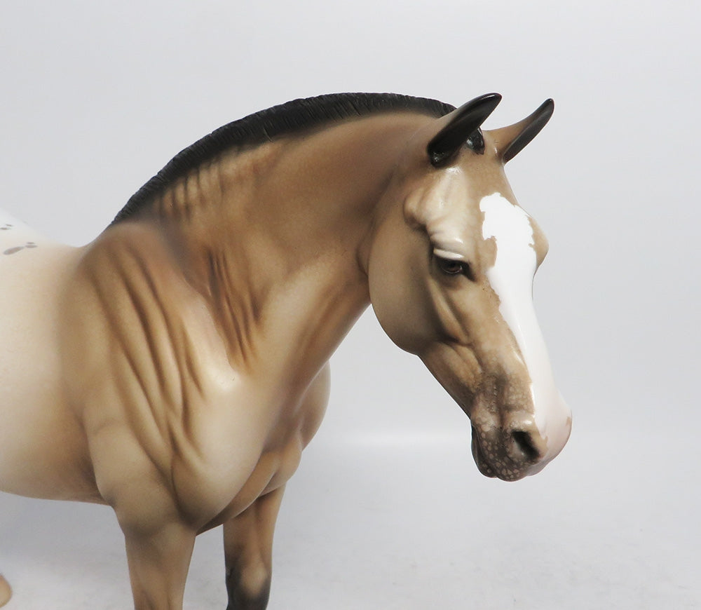 FESTIVE-OOAK APPALOOSA HEAVY DRAFT MARE MODEL HORSE WHS 2018