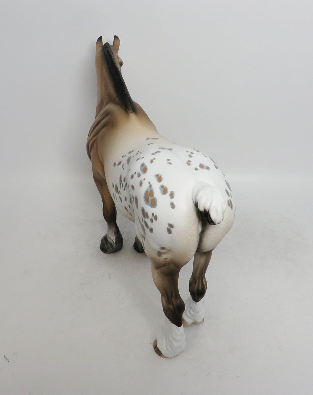FESTIVE-OOAK APPALOOSA HEAVY DRAFT MARE MODEL HORSE WHS 2018