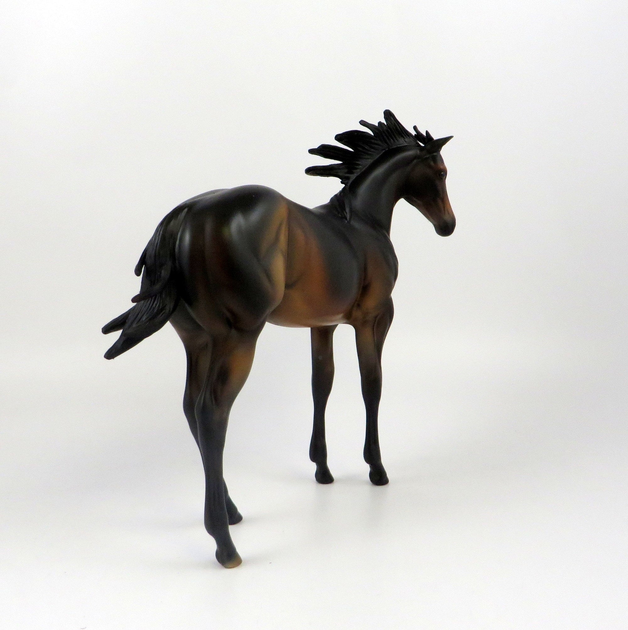 AZTEC-OOAK DARK BAY WEANLING MODEL HORSE 7/18/19