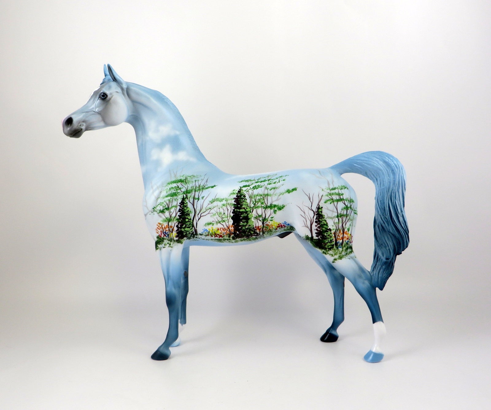 ELOWEN-OOAK BLUE DECORATOR ARABIAN MODEL HORSE 7/18/19
