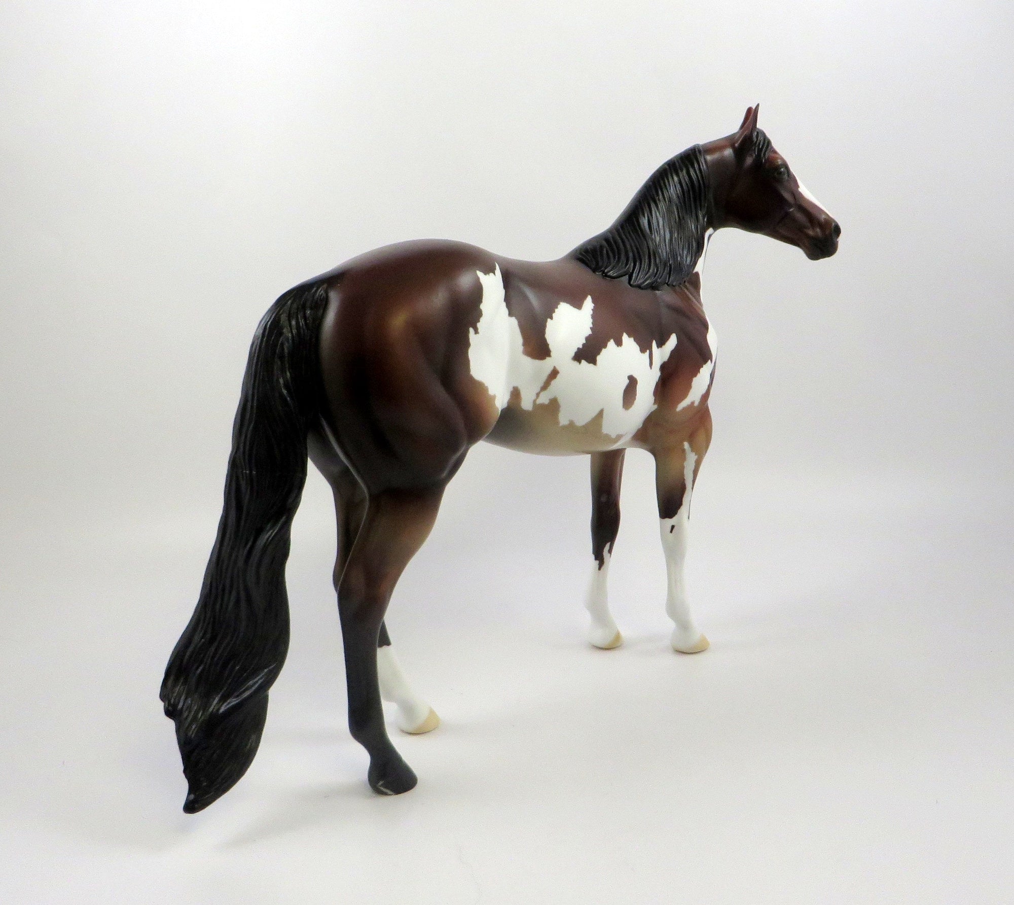 TAZMAN-OOAK BAY ROAN PAINT ISH MODEL HORSE 7/22