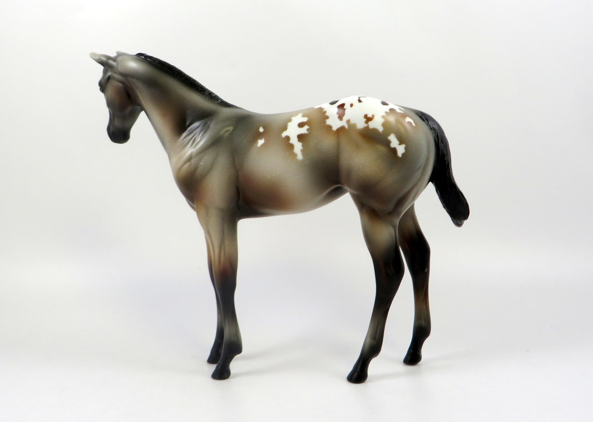 MYLIE-LE-4 BAY ROAN APPALOOSA WEANLING MODEL HORSE 7/22