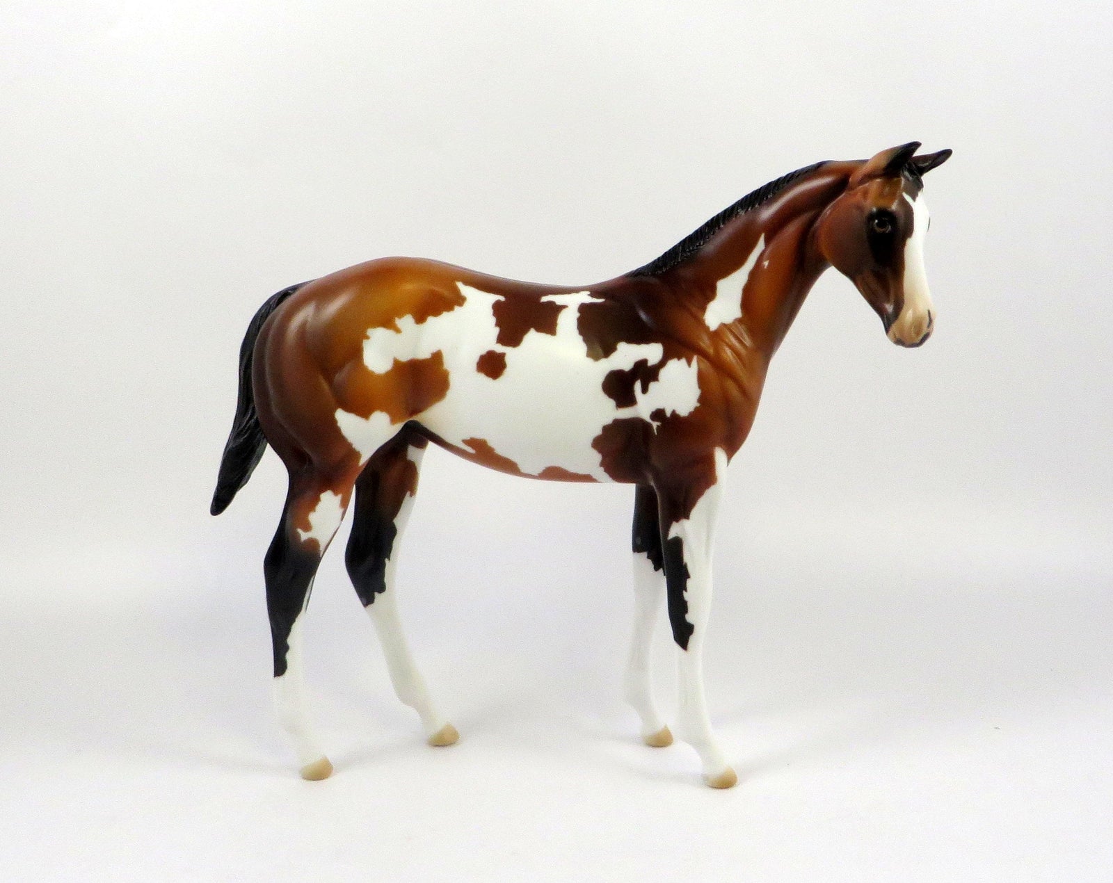 CALUA-OOAK BAY OVERO WEANLING MODEL HORSE 7/22/19