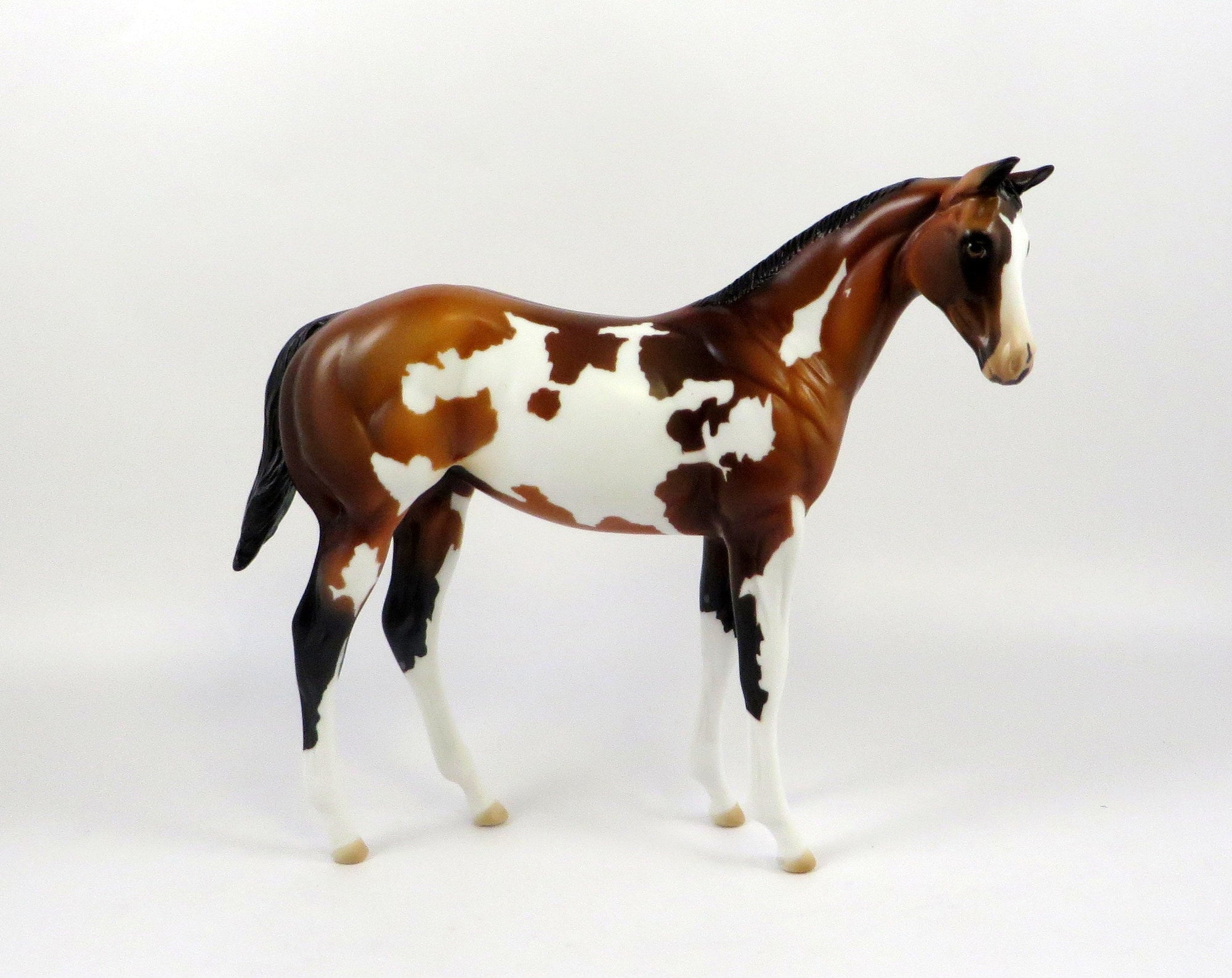 CALUA-OOAK BAY OVERO WEANLING MODEL HORSE 7/22/19