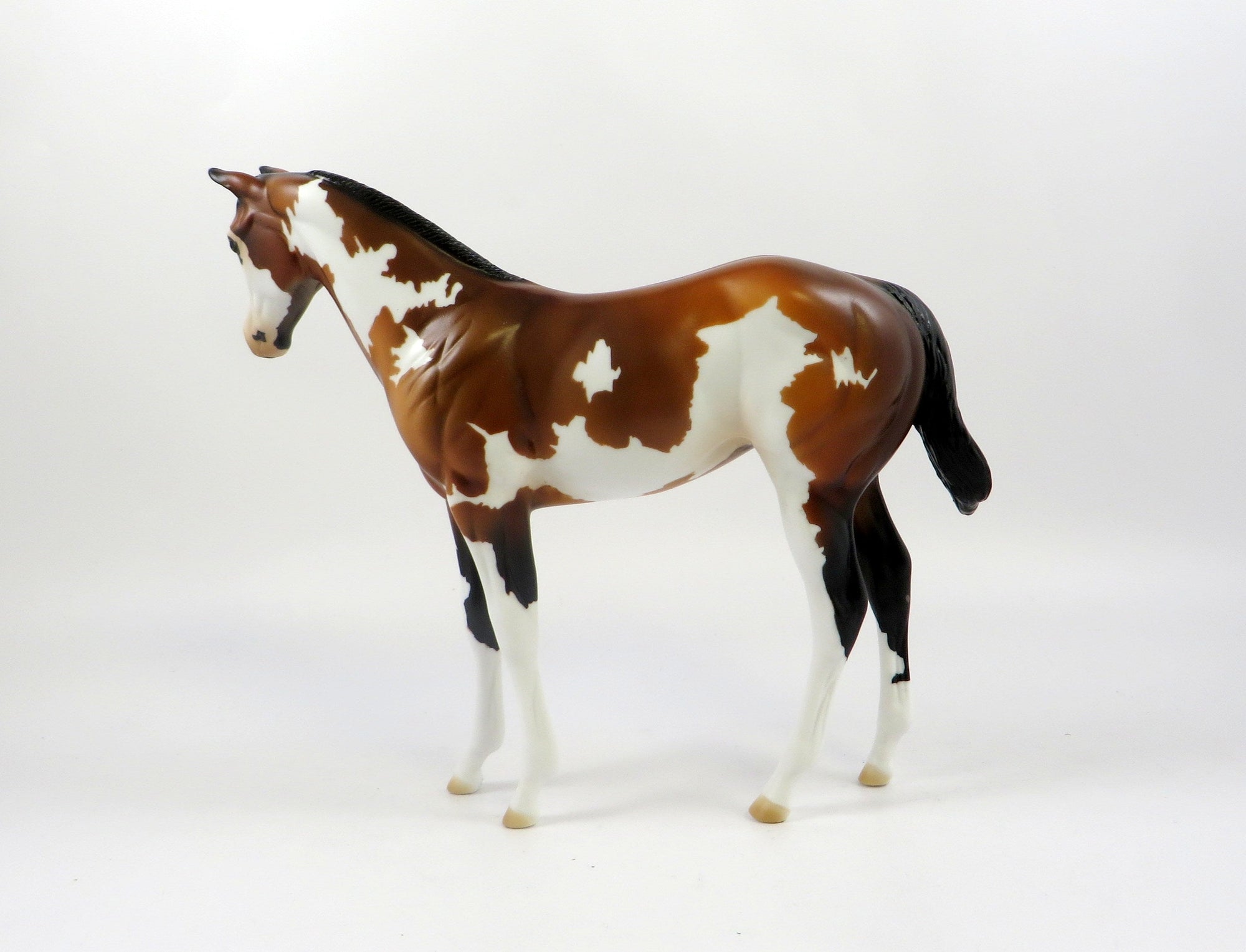 CALUA-OOAK BAY OVERO WEANLING MODEL HORSE 7/22/19