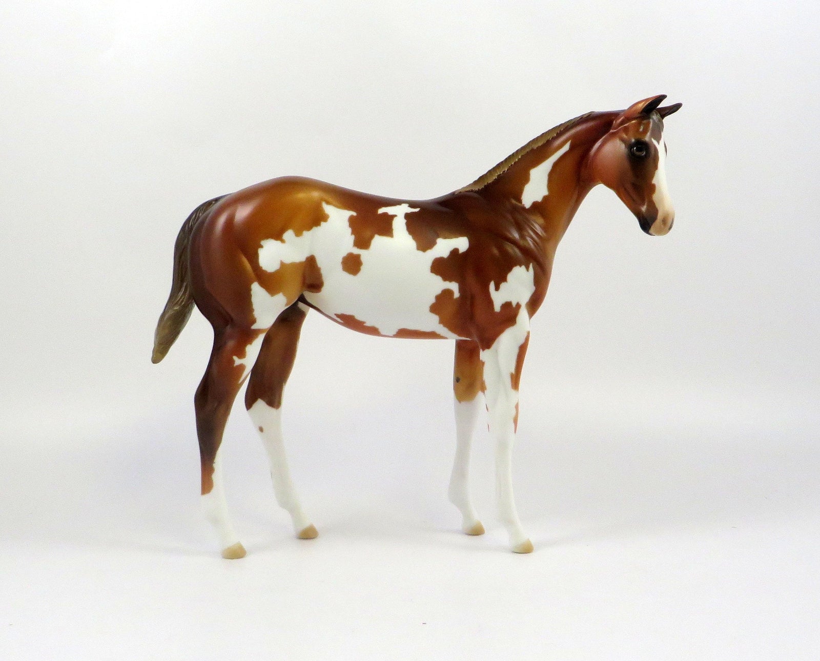 VERSE-OOAK CHESTNUT OVERO WEANLING MODEL HORSE 7/22/19