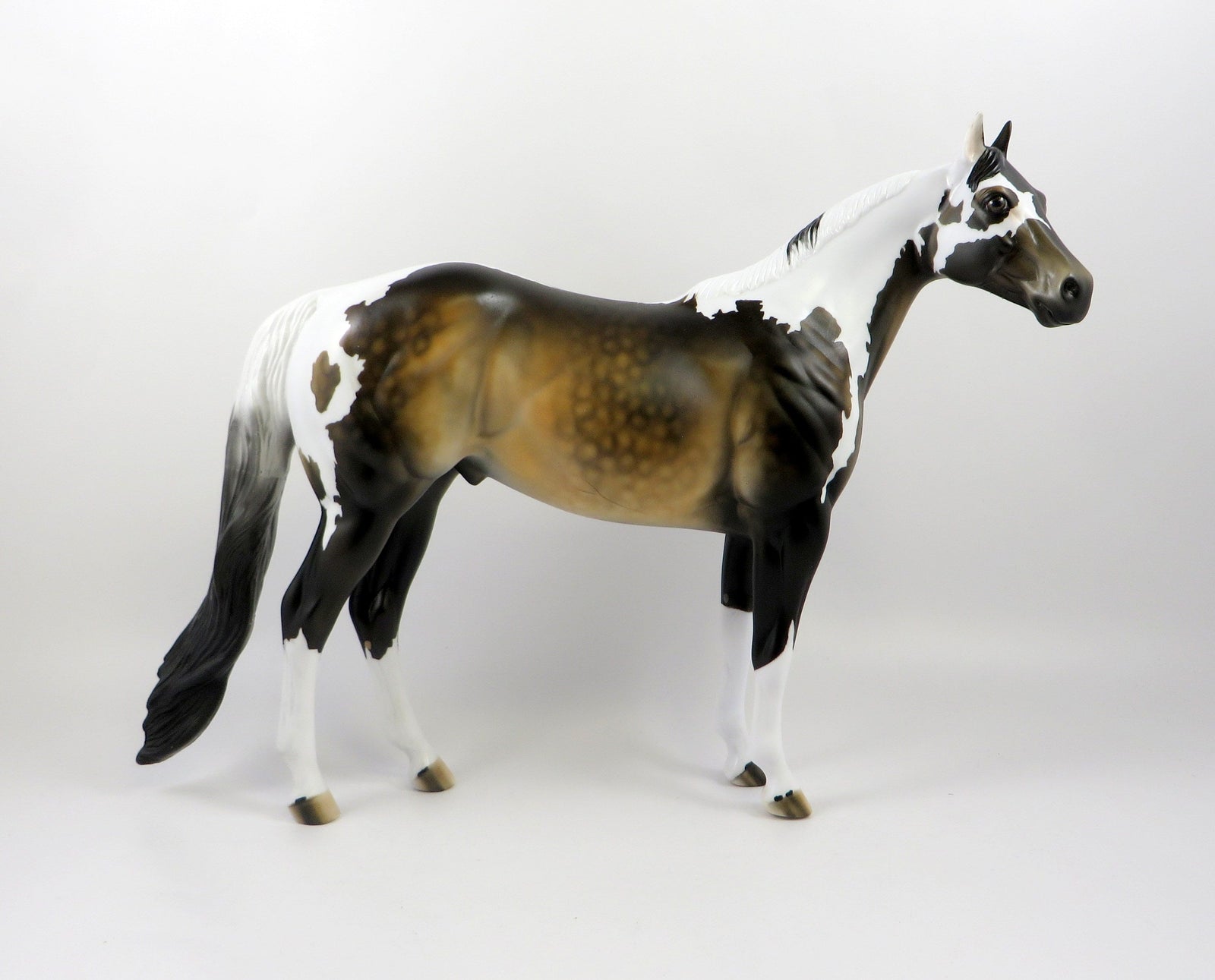 PURE VALOR-OOAK SOOTY BUCKSKIN PAINT ISH MODEL HORSE 7/25/19
