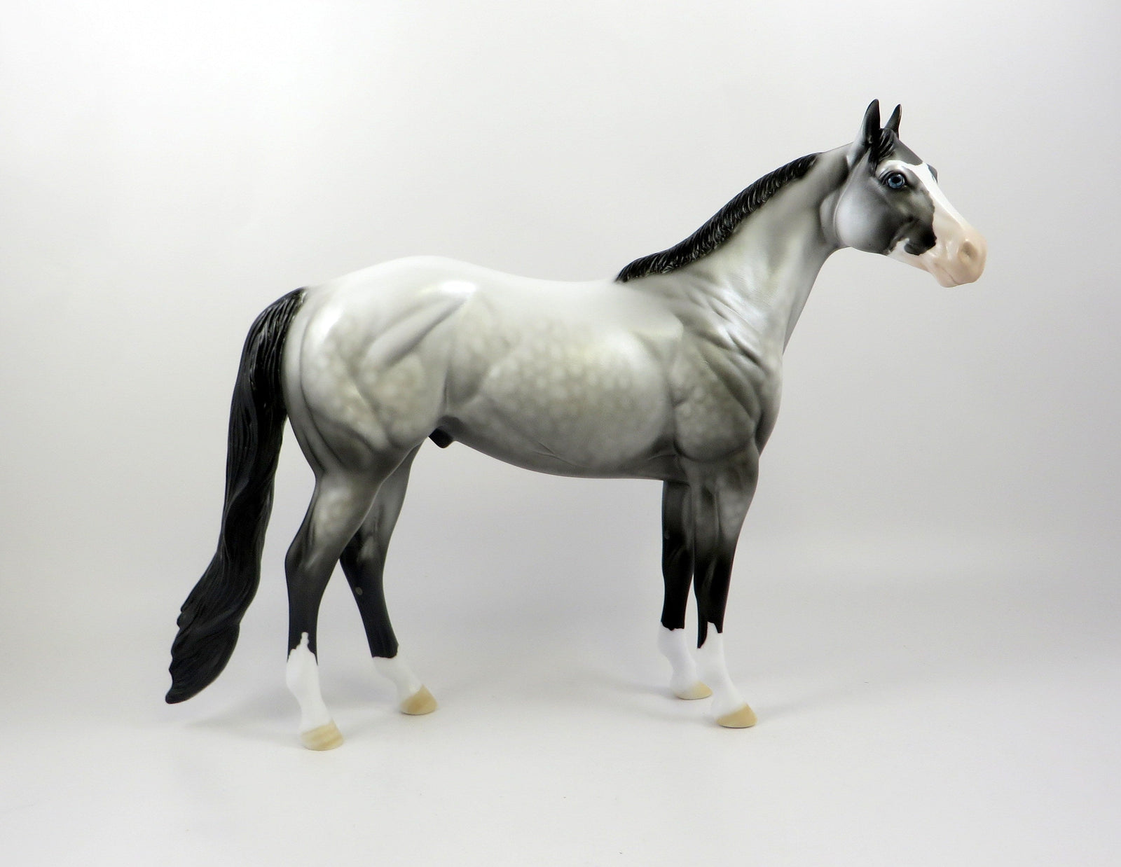 COSTAL SUNSET-OOAK DAPPLE GREY ISH MODEL HORSE 7/25/19