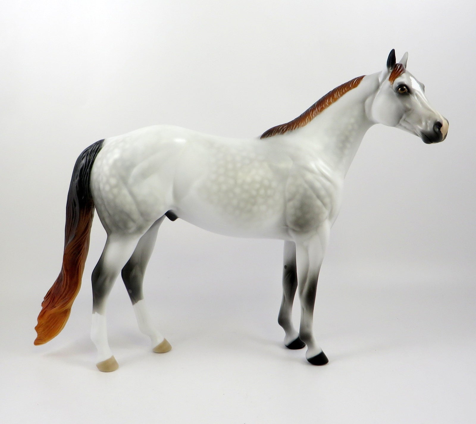 DESTINE TO BE-OOAK MULBERRY GREY ISH MODEL HORSE 7/23/19