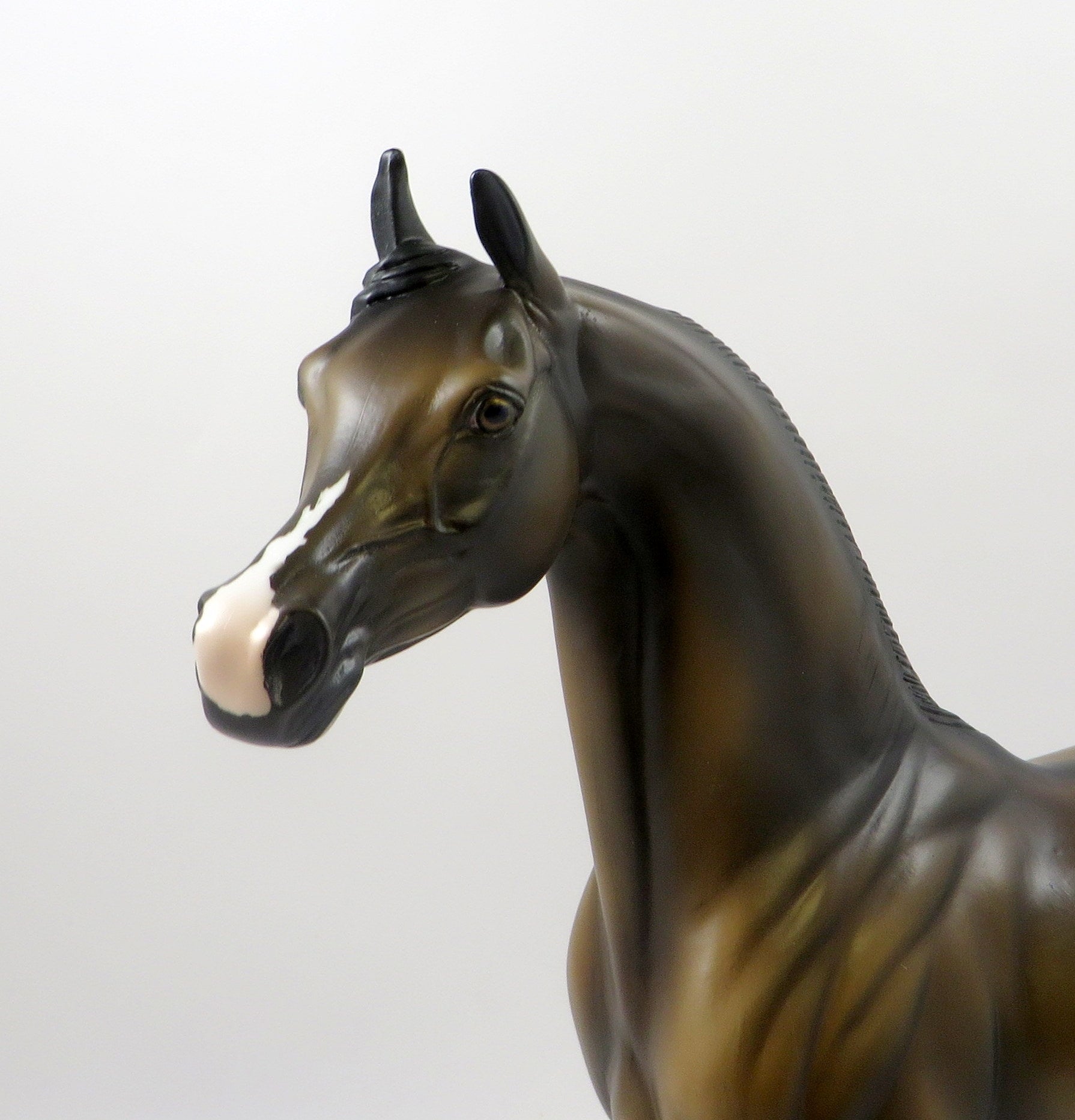 OTHELLO-OOAK DARK DAPPLE BUCKSKIN PAINT ARABIAN MODEL HORSE 7/23/19