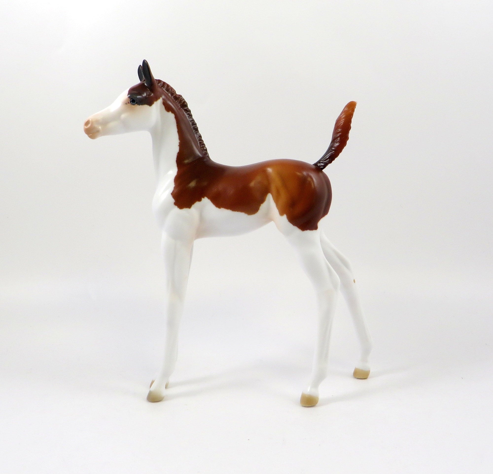 KEELA-OOAK CHESTNUT SPLASH ARABIAN FOAL MODEL HORSE 7/24/19
