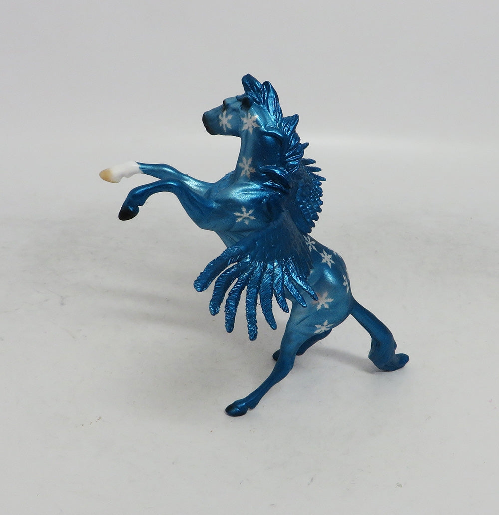 BLEU - OOAK BLUE DECORATOR FEATHER WING SNOWFLAKE CHIP