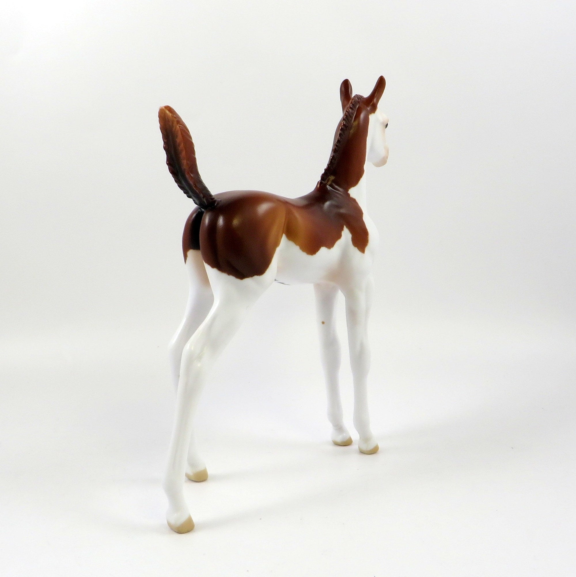 KEELA-OOAK CHESTNUT SPLASH ARABIAN FOAL MODEL HORSE 7/24/19