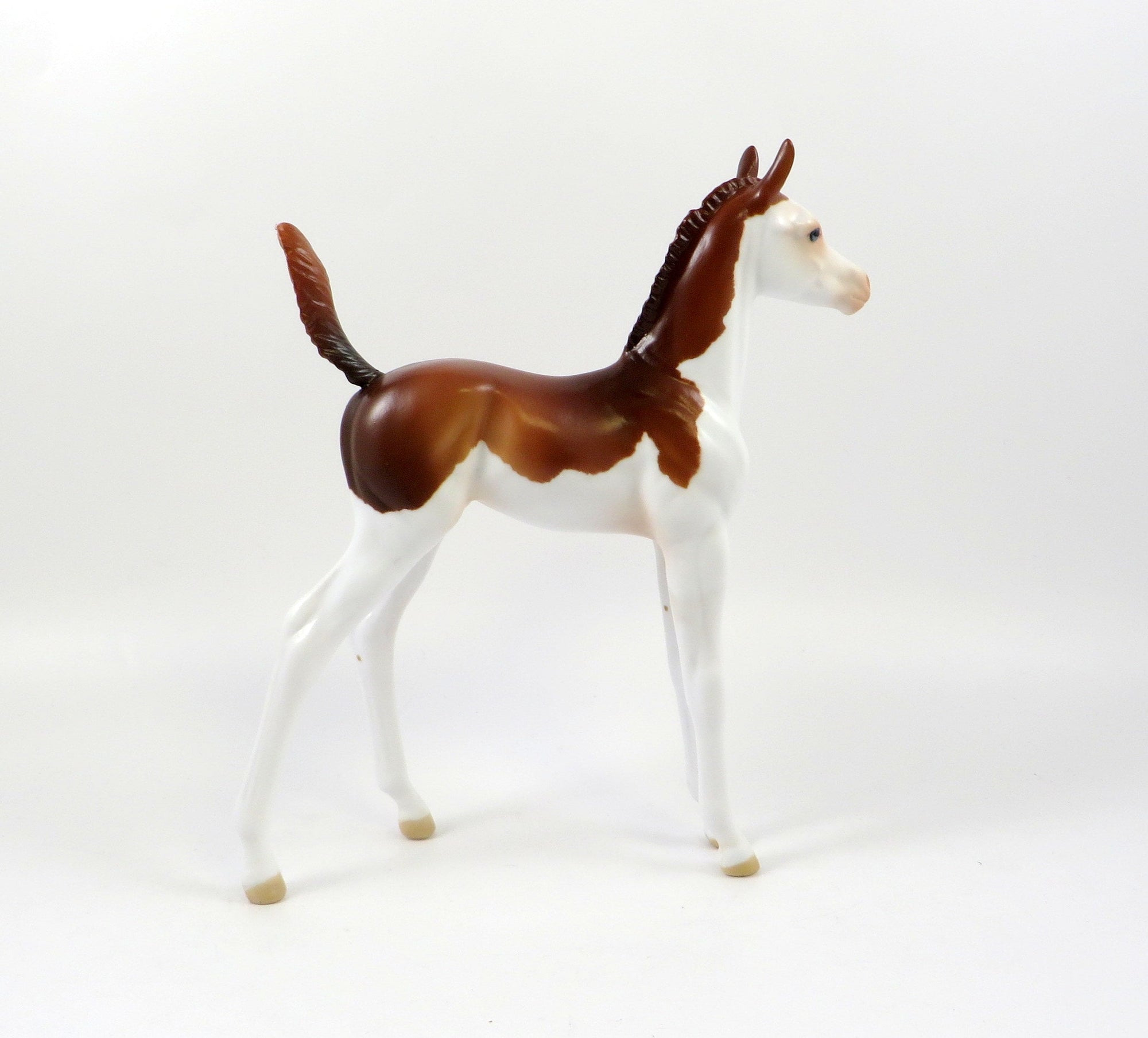 KEELA-OOAK CHESTNUT SPLASH ARABIAN FOAL MODEL HORSE 7/24/19