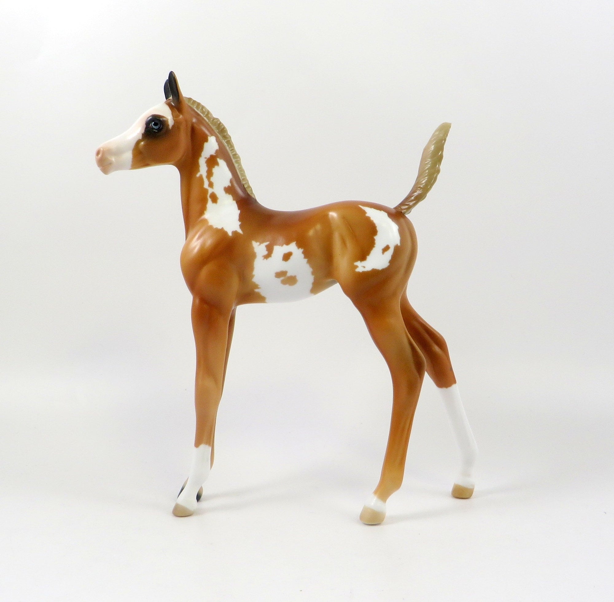 PEPPOLI-OOAK CHESTNUT PAINT ARABIAN FOAL MODEL HORSE 7/24/19