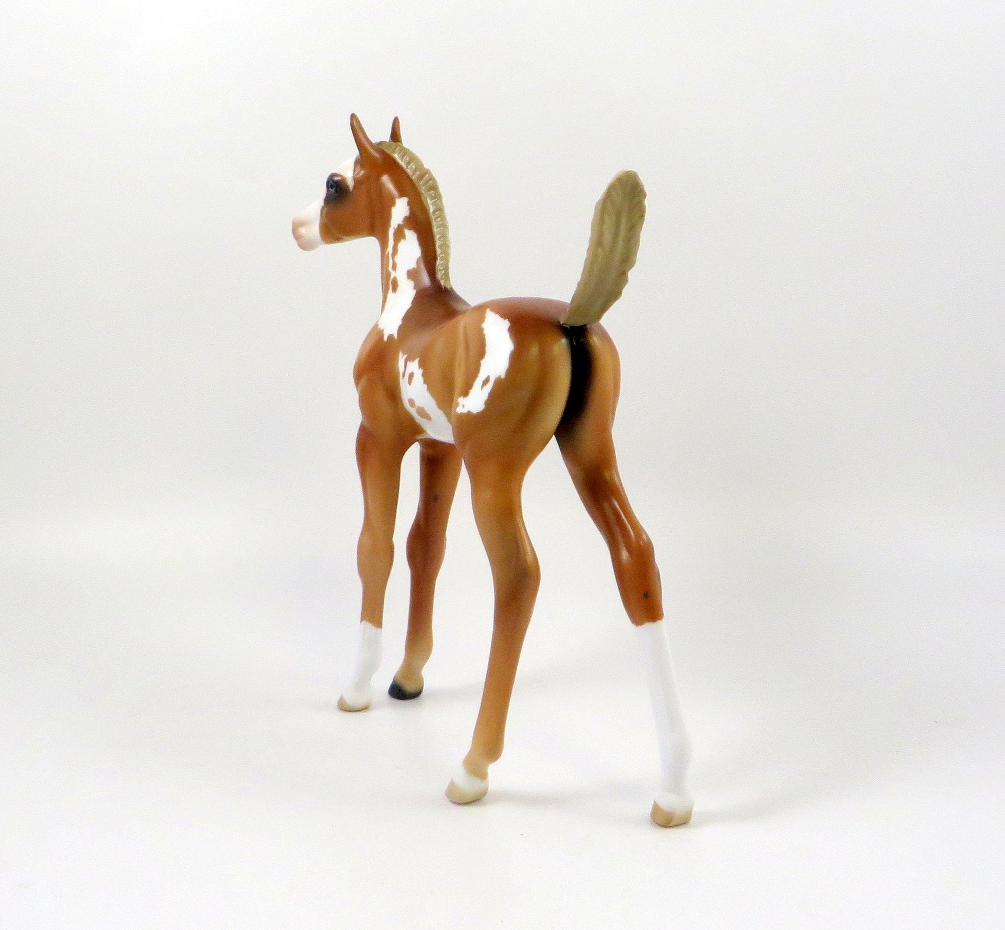 PEPPOLI-OOAK CHESTNUT PAINT ARABIAN FOAL MODEL HORSE 7/24/19
