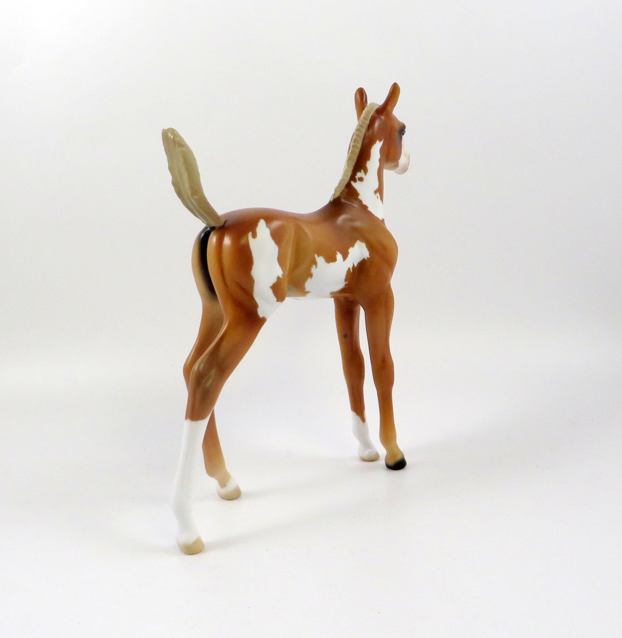 PEPPOLI-OOAK CHESTNUT PAINT ARABIAN FOAL MODEL HORSE 7/24/19