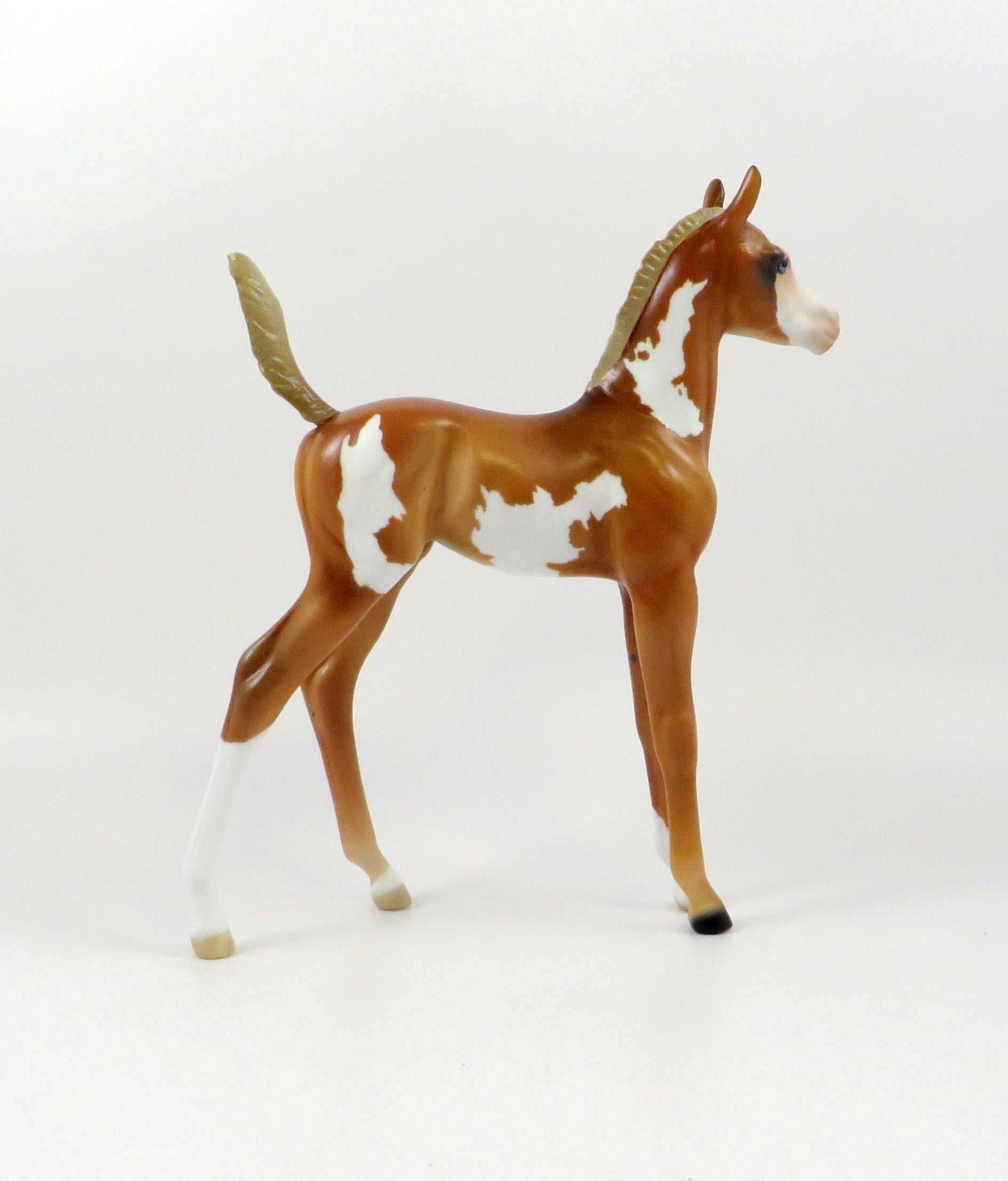 PEPPOLI-OOAK CHESTNUT PAINT ARABIAN FOAL MODEL HORSE 7/24/19