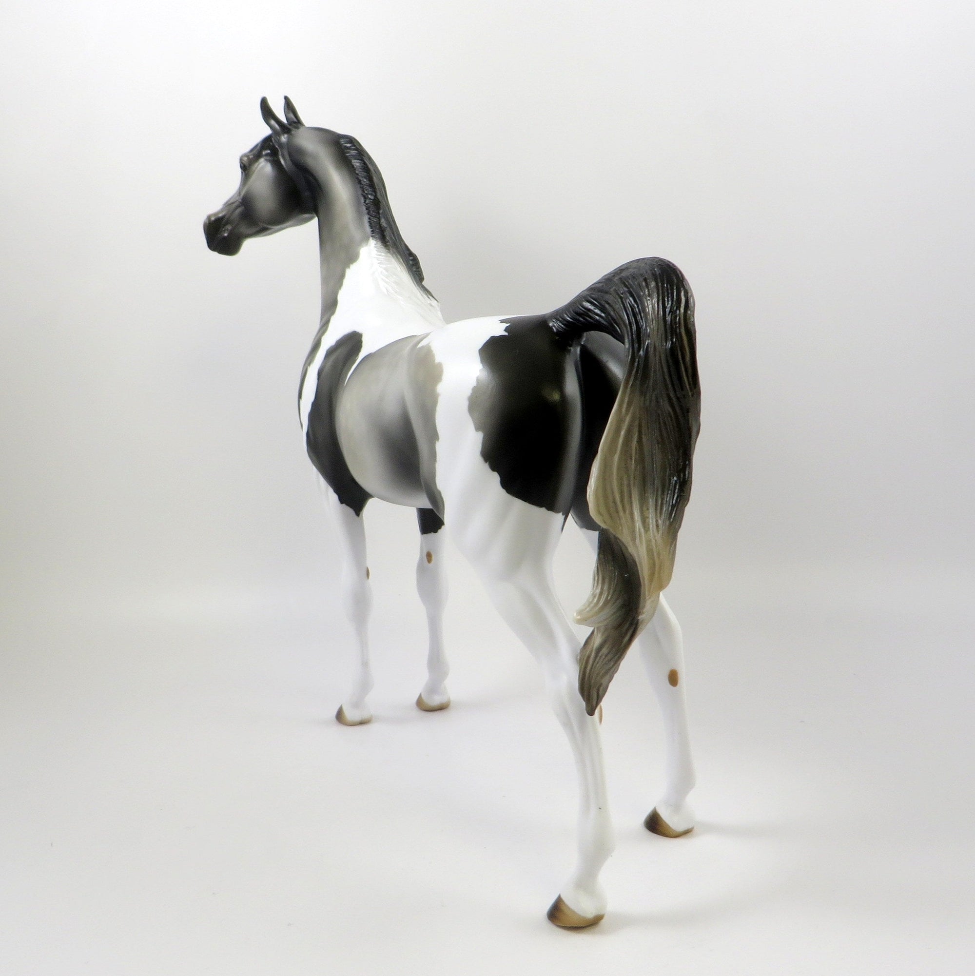 ZARROW-OOAK DAPPLE DARK GREY PAINT ARBIAN MODEL HORSE 7/23/19