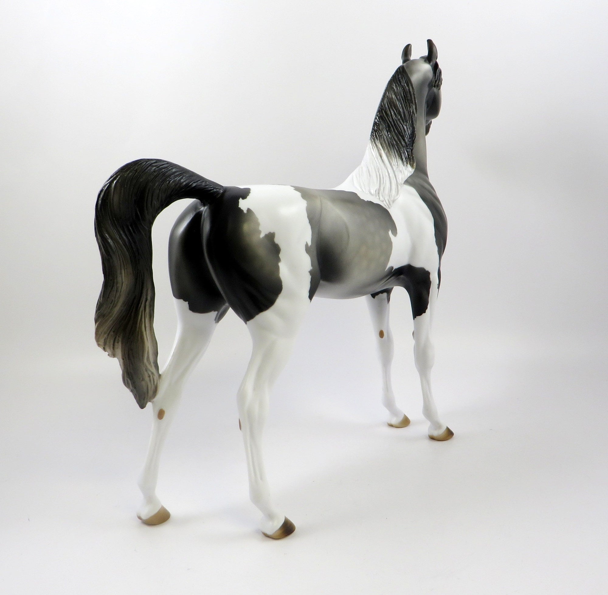 ZARROW-OOAK DAPPLE DARK GREY PAINT ARBIAN MODEL HORSE 7/23/19